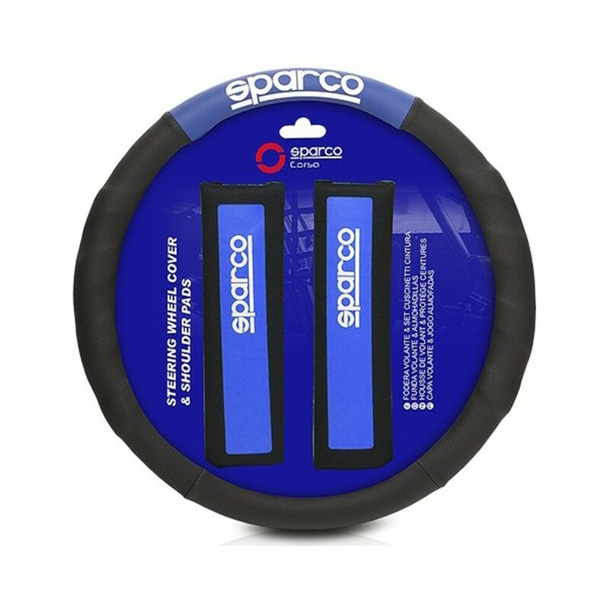 Κάλυμμα Τιμονιού + Τακάκια ζώνης Sparco SPC1111KAZ Καθολικό