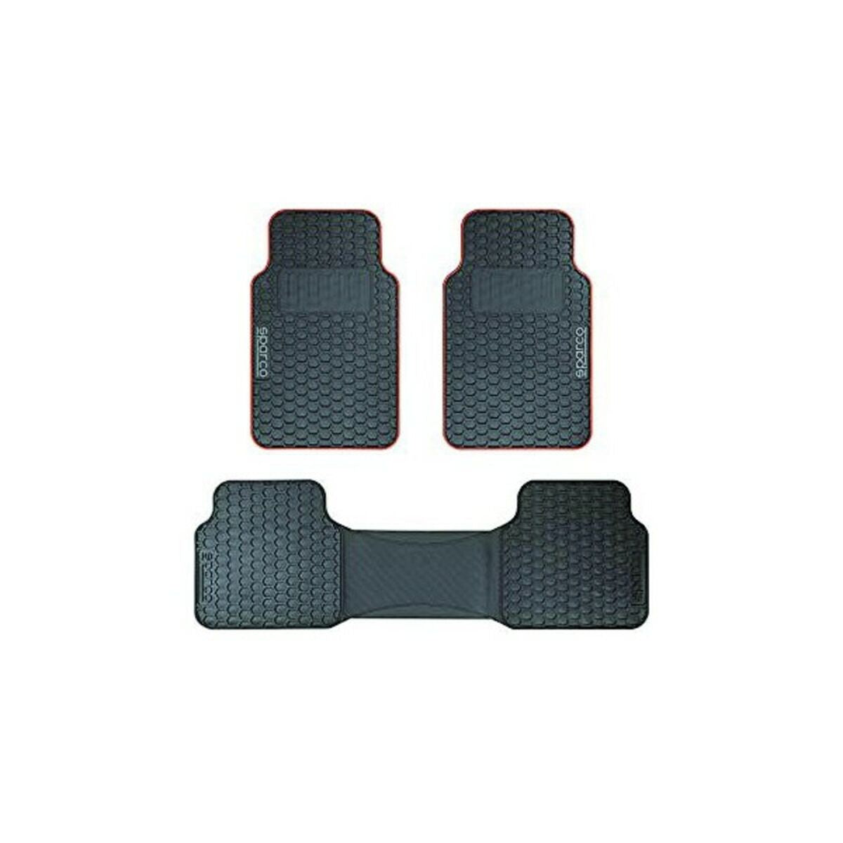 Σετ Χαλιών Αυτοκινήτου Sparco SPCF500RD Μαύρο/Κόκκινο Μαύρο Κόκκινο (3 pcs)