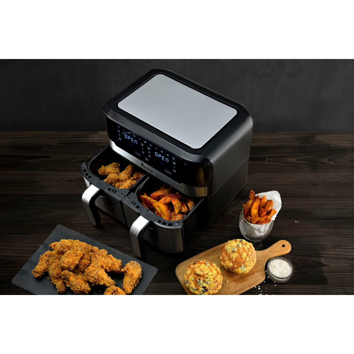 Φριτέζα με Αέρα Masterpro Rocket Duo 900 2400 W 9 L Μαύρο