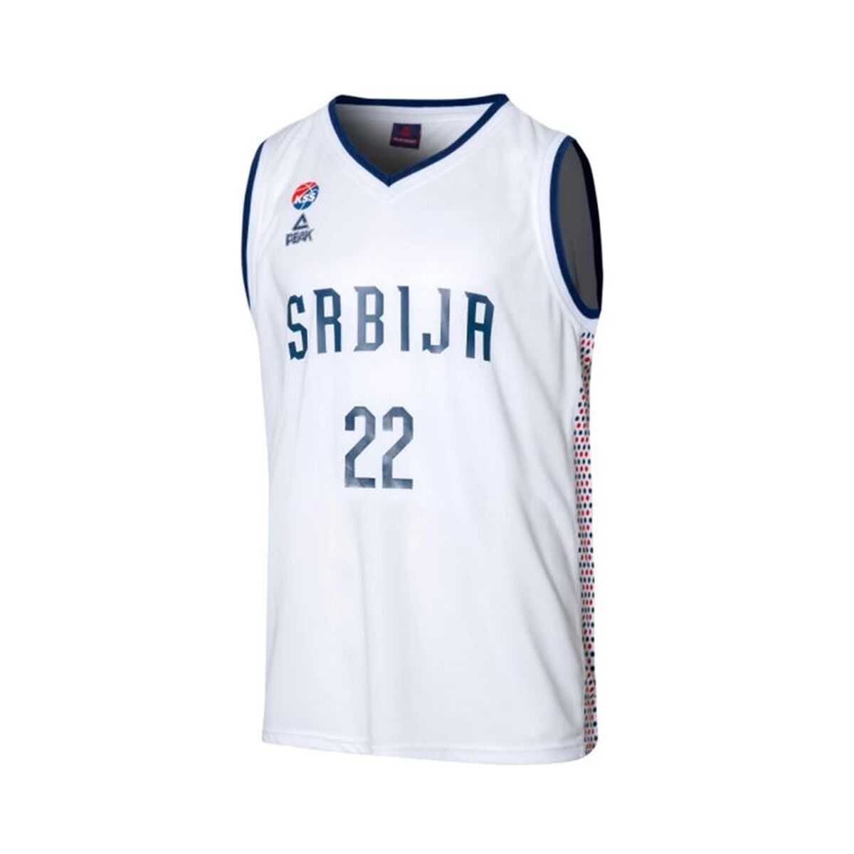 Μπλουζάκι μπάσκετ Peak Srbija 22 Λευκό