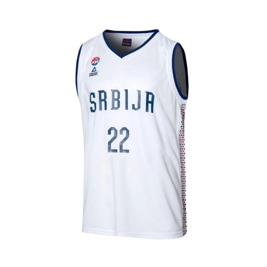 Μπλουζάκι μπάσκετ Peak Srbija 22 Λευκό