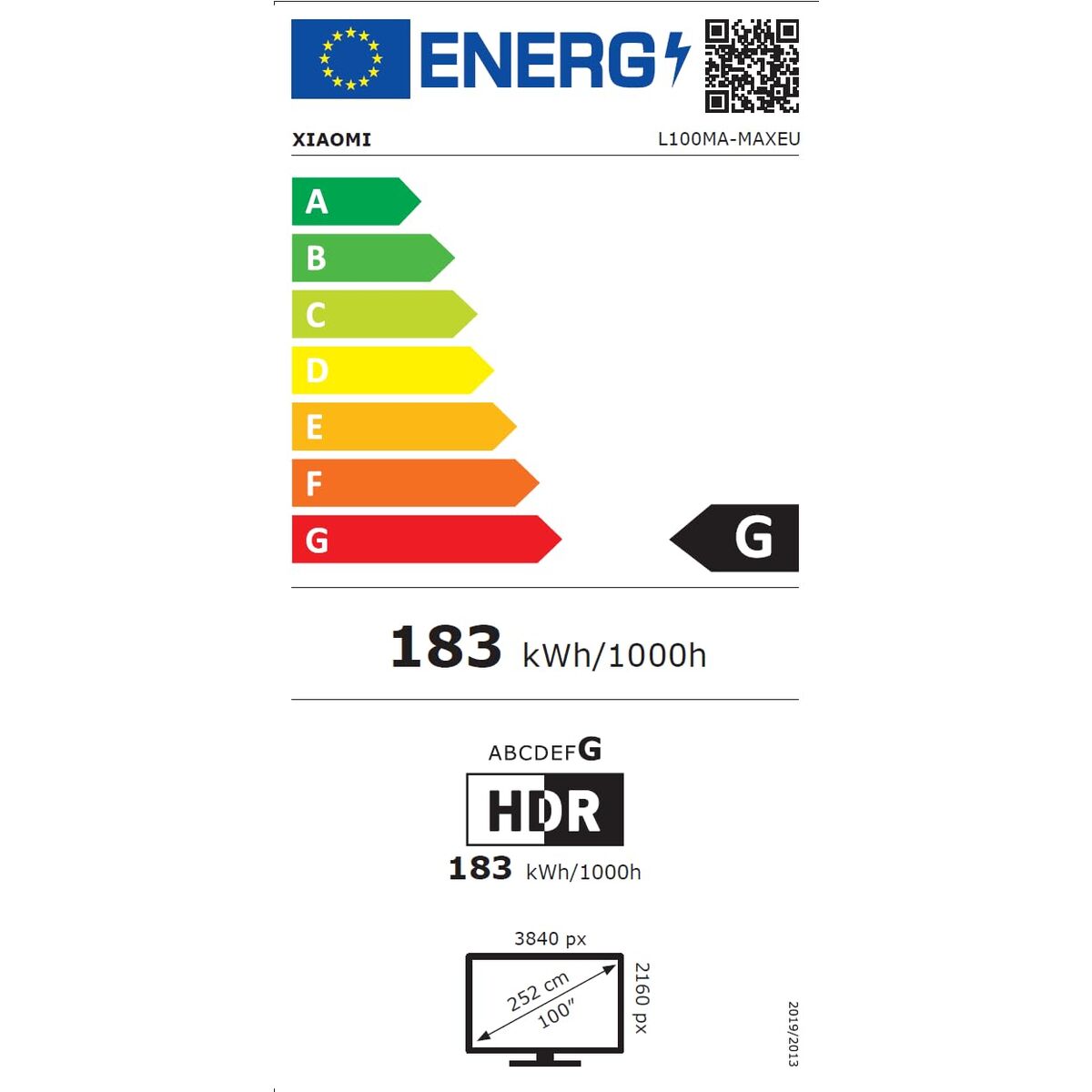 Smart TV Xiaomi ELA5692EU 4K Ultra HD 100" LED HDR QLED (Ανακαινισμenα A)