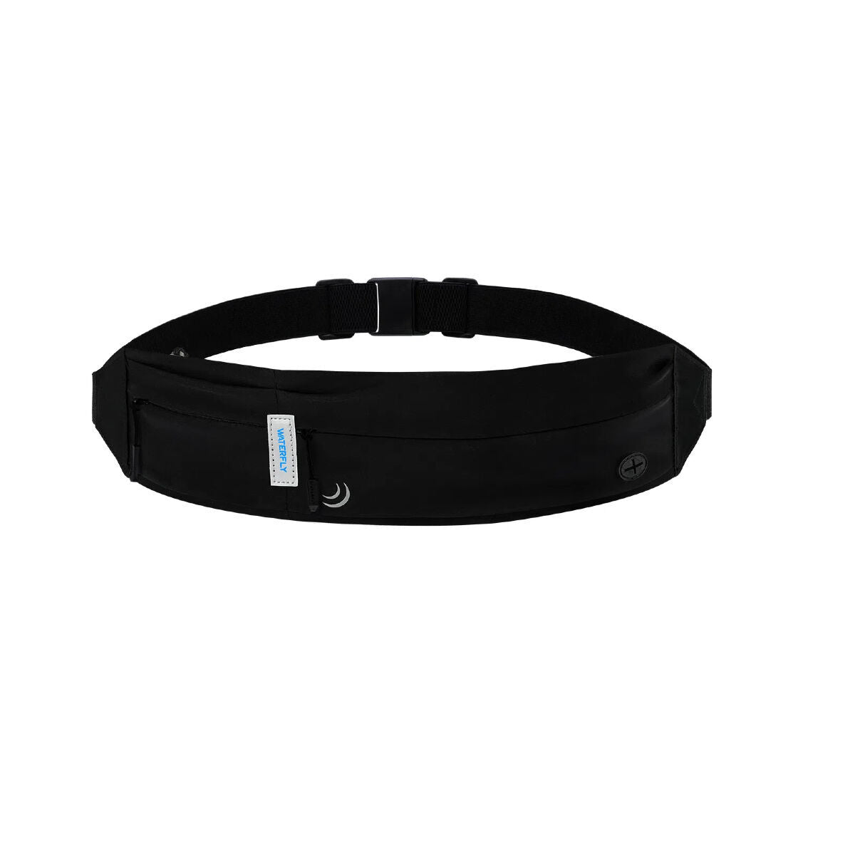 Waterfly Ριγέ Τσαντάκι Τρεξίματος 3.0 Μαύρο Unisex Lycra 1L με Ανακλαστικά & Έξοδο Ακουστικών