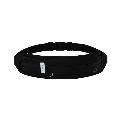 Waterfly Ριγέ Τσαντάκι Τρεξίματος 3.0 Μαύρο Unisex Lycra 1L με Ανακλαστικά & Έξοδο Ακουστικών