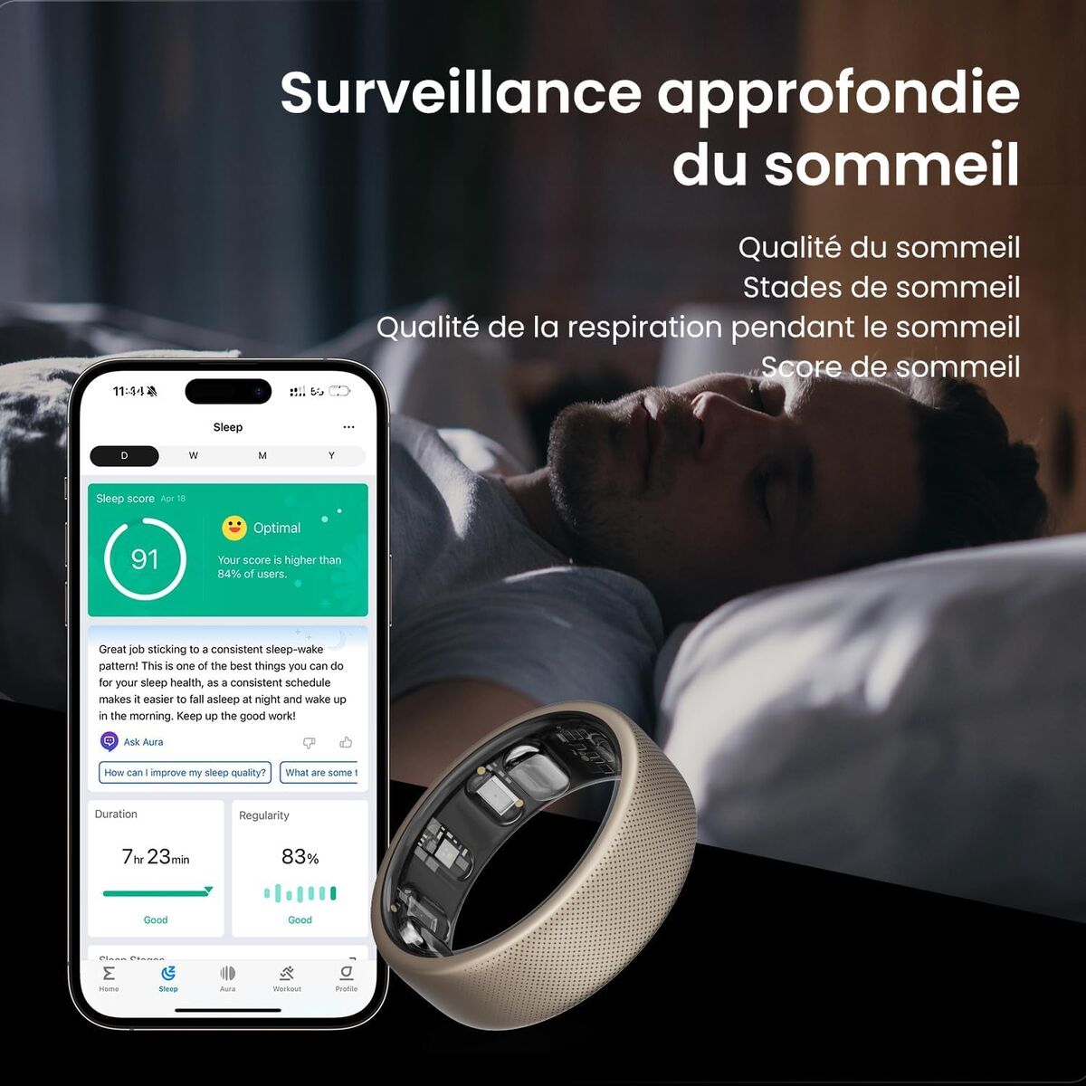 Έξυπνο δαχτυλίδι Amazfit HELIO RING W2321GL1N Γκρι Τιτάνιο