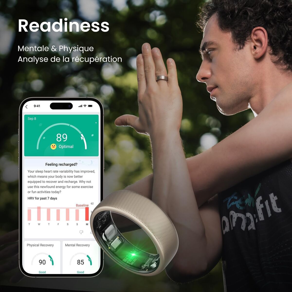 Έξυπνο δαχτυλίδι Amazfit HELIO RING W2321GL1N Γκρι Τιτάνιο