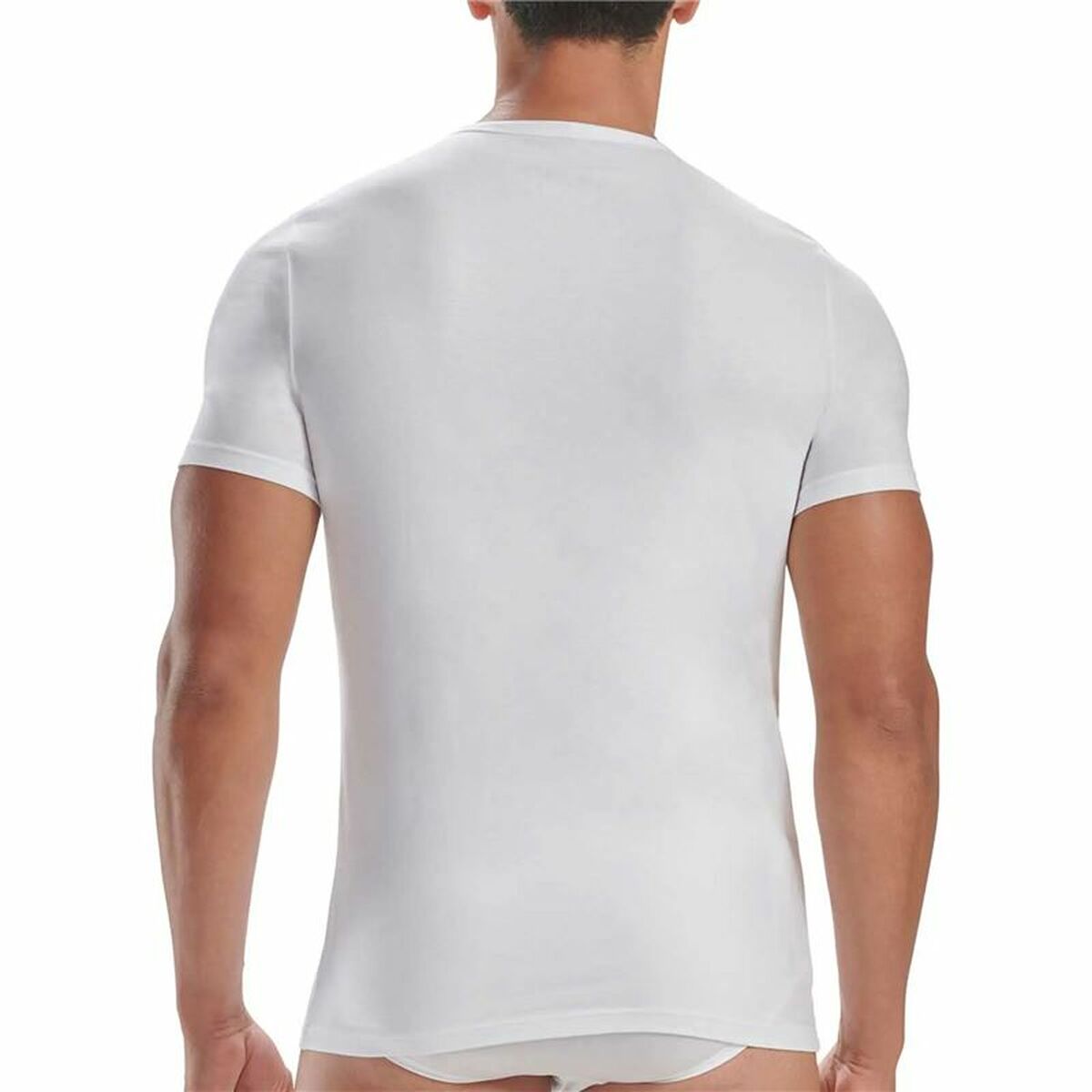 Ανδρική Μπλούζα με Κοντό Μανίκι Adidas Ss Tee Crew Active Core Cotton Λευκό 3 Μονάδες