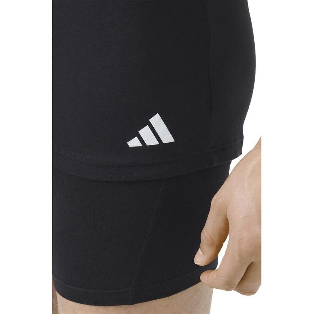 Ανδρική Μπλούζα με Κοντό Μανίκι Adidas Crew 2P Active Flex Μαύρο