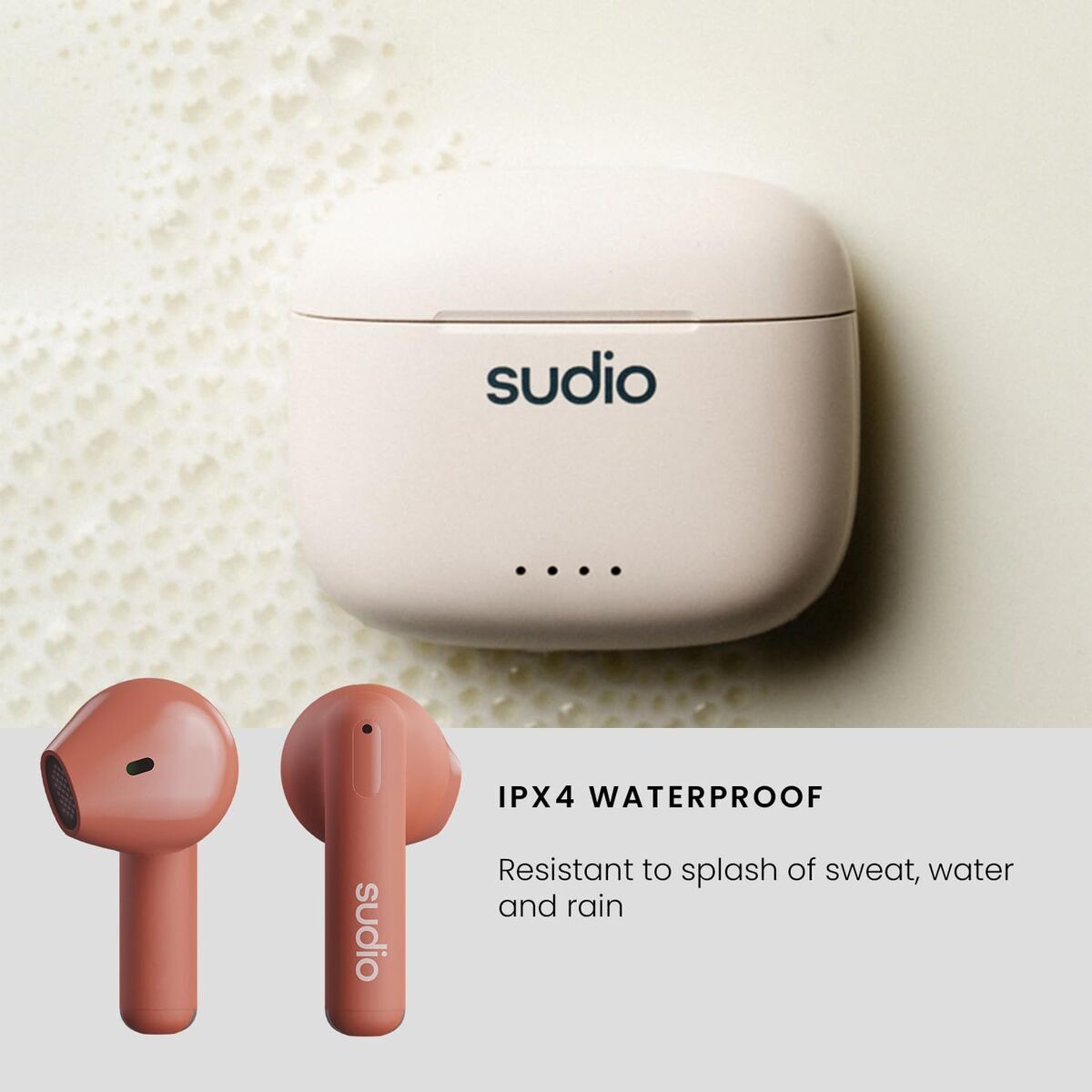 Ακουστικά in Ear Bluetooth Sudio A1 True Wireless Πορτοκαλί