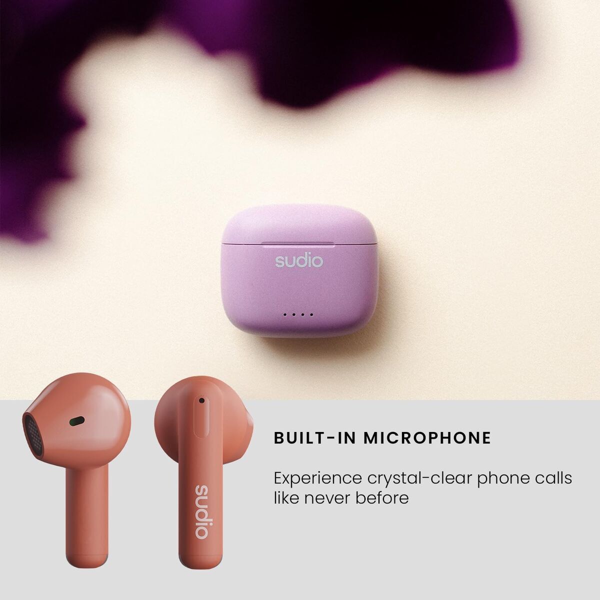 Ακουστικά in Ear Bluetooth Sudio A1 True Wireless Πορτοκαλί