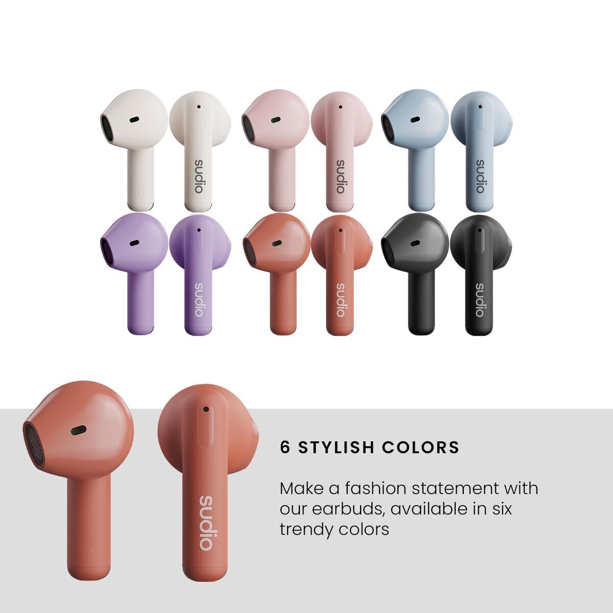 Ακουστικά in Ear Bluetooth Sudio A1 True Wireless Πορτοκαλί