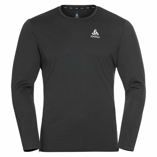 Ανδρική Μπλούζα με Κοντό Μανίκι Odlo Crew Neck L/S Μαύρο