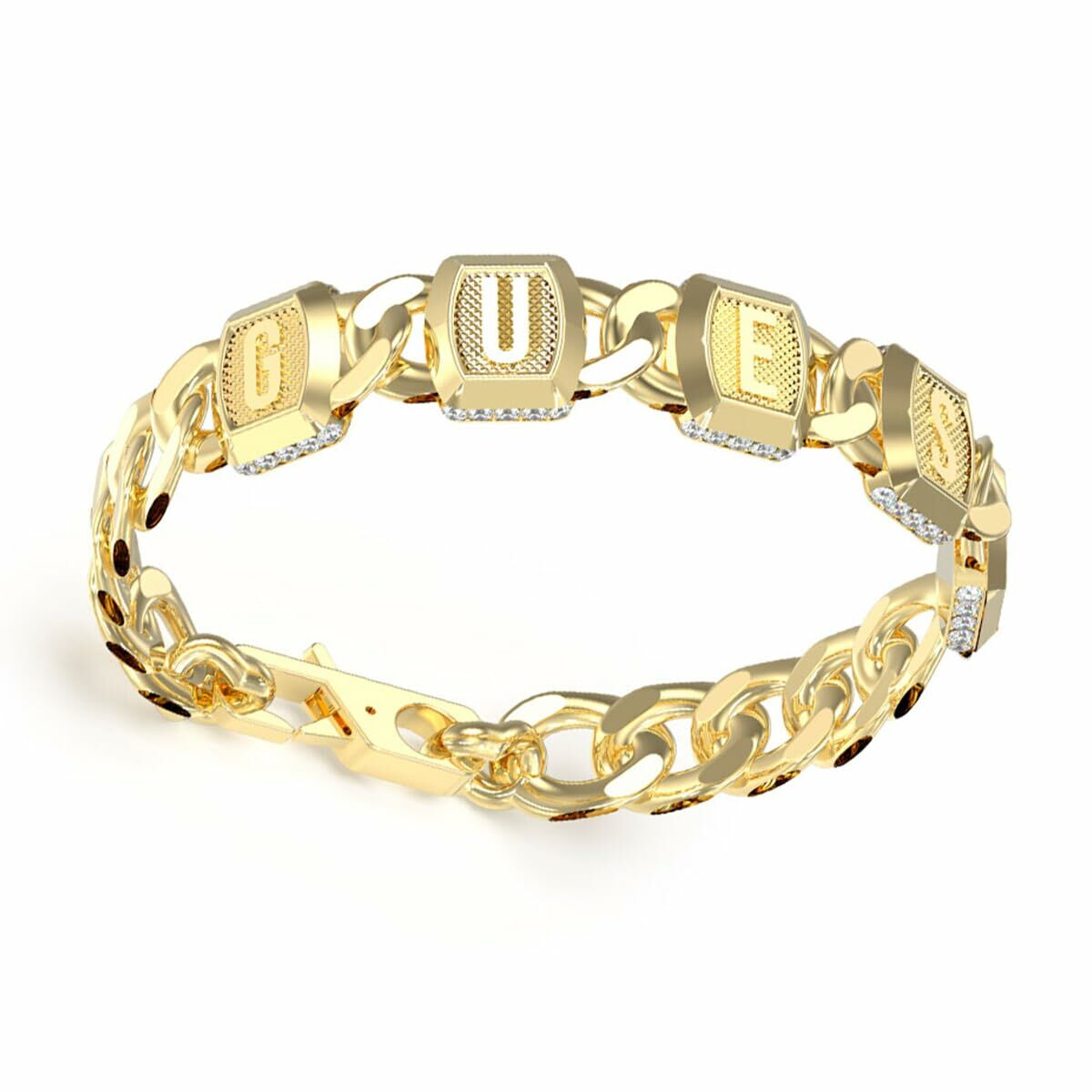 Γυναικεία Βραχιόλια Guess JUMB05012JWYGS Χρυσό