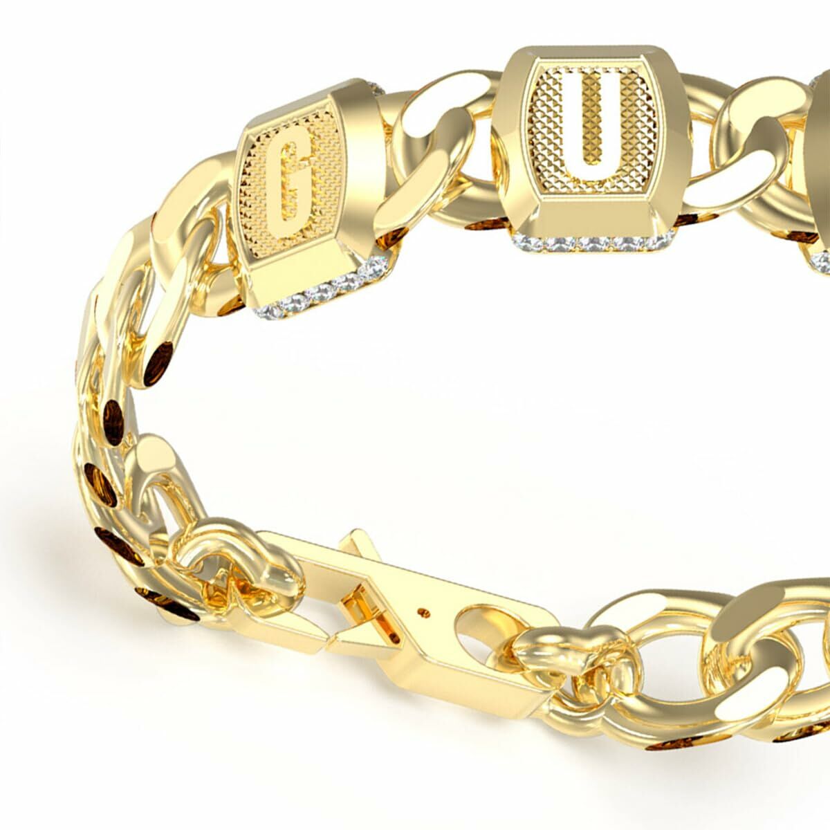 Γυναικεία Βραχιόλια Guess JUMB05012JWYGS Χρυσό
