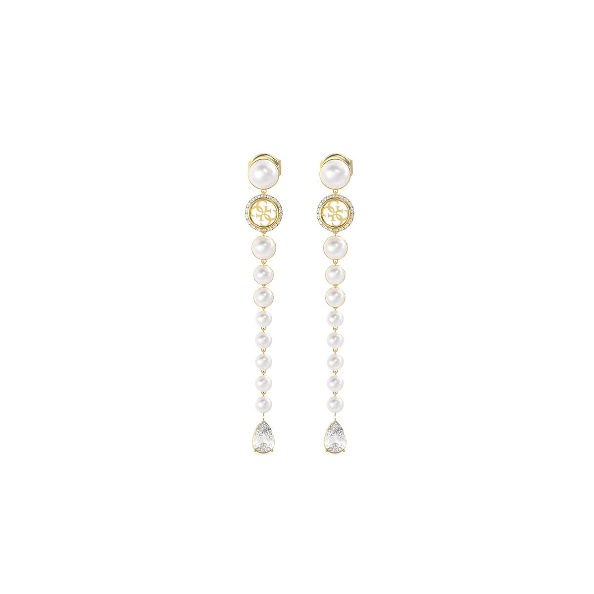 Γυναικεία Σκουλαρίκια Guess JUBE05578JWYGT-U Λευκό Χρυσό