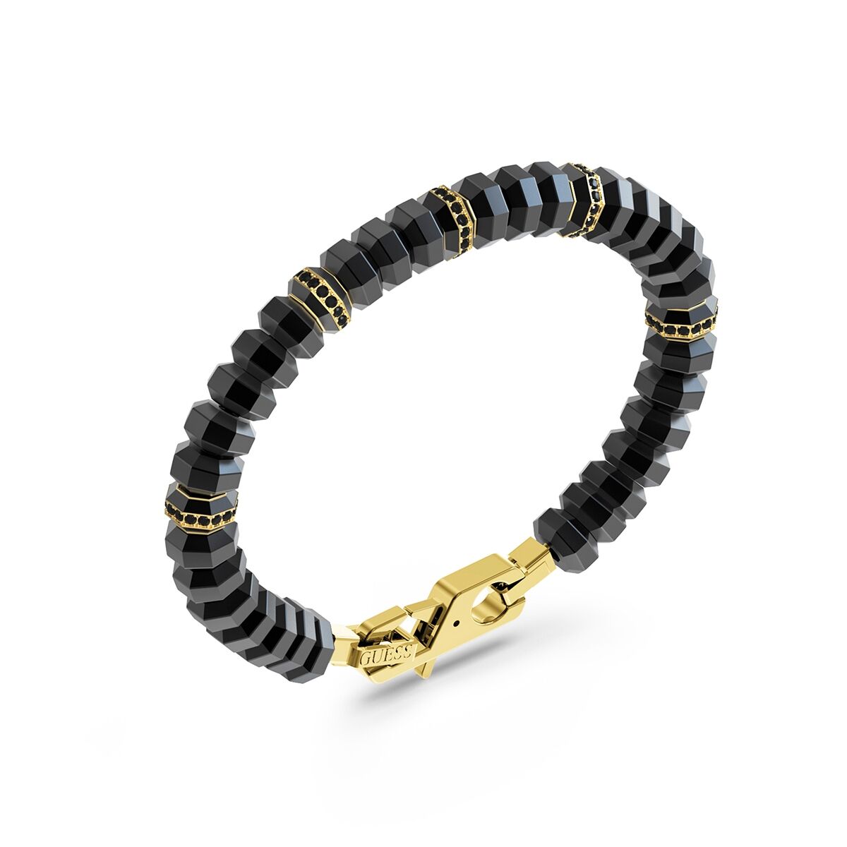 Ανδρικά Βραχιόλια Guess JUMB05087JWYGS Μαύρο