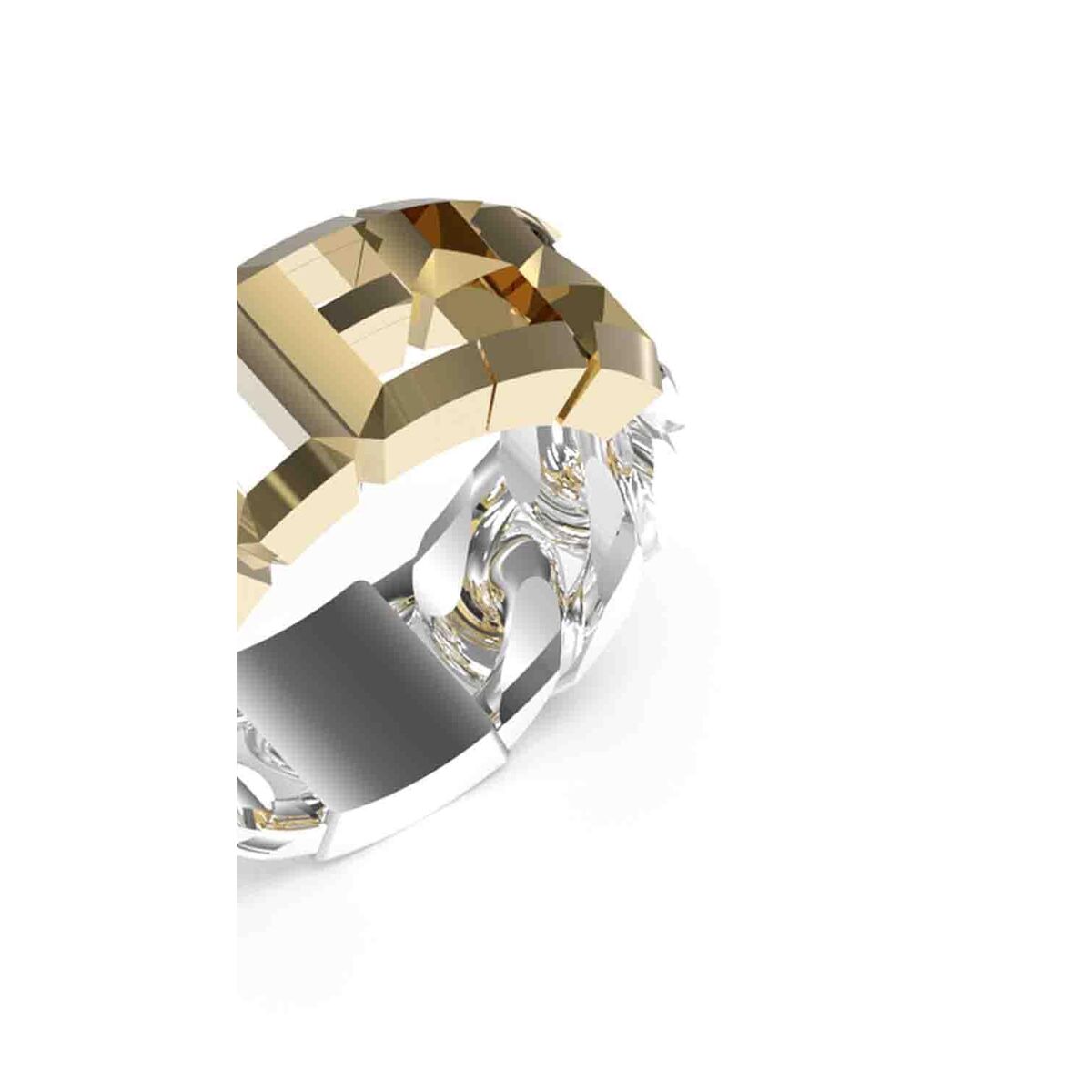 Γυναικεία Δαχτυλίδια Guess JUMR03206JWYGST62 22 Ασημί Χρυσό