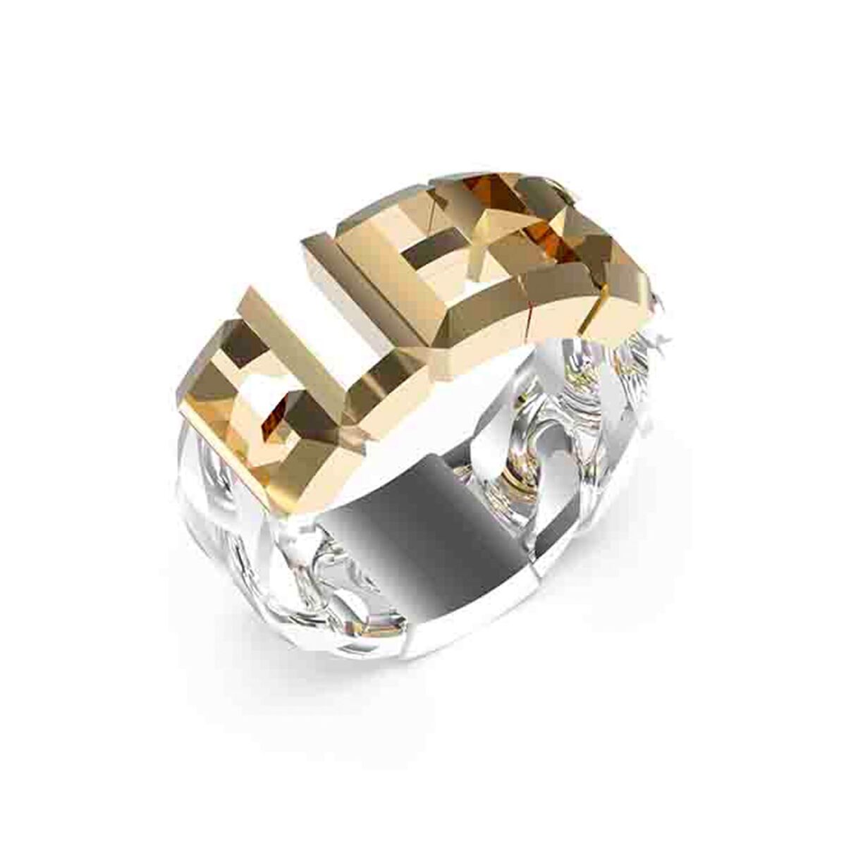 Γυναικεία Δαχτυλίδια Guess JUMR03206JWYGST62 22 Ασημί Χρυσό