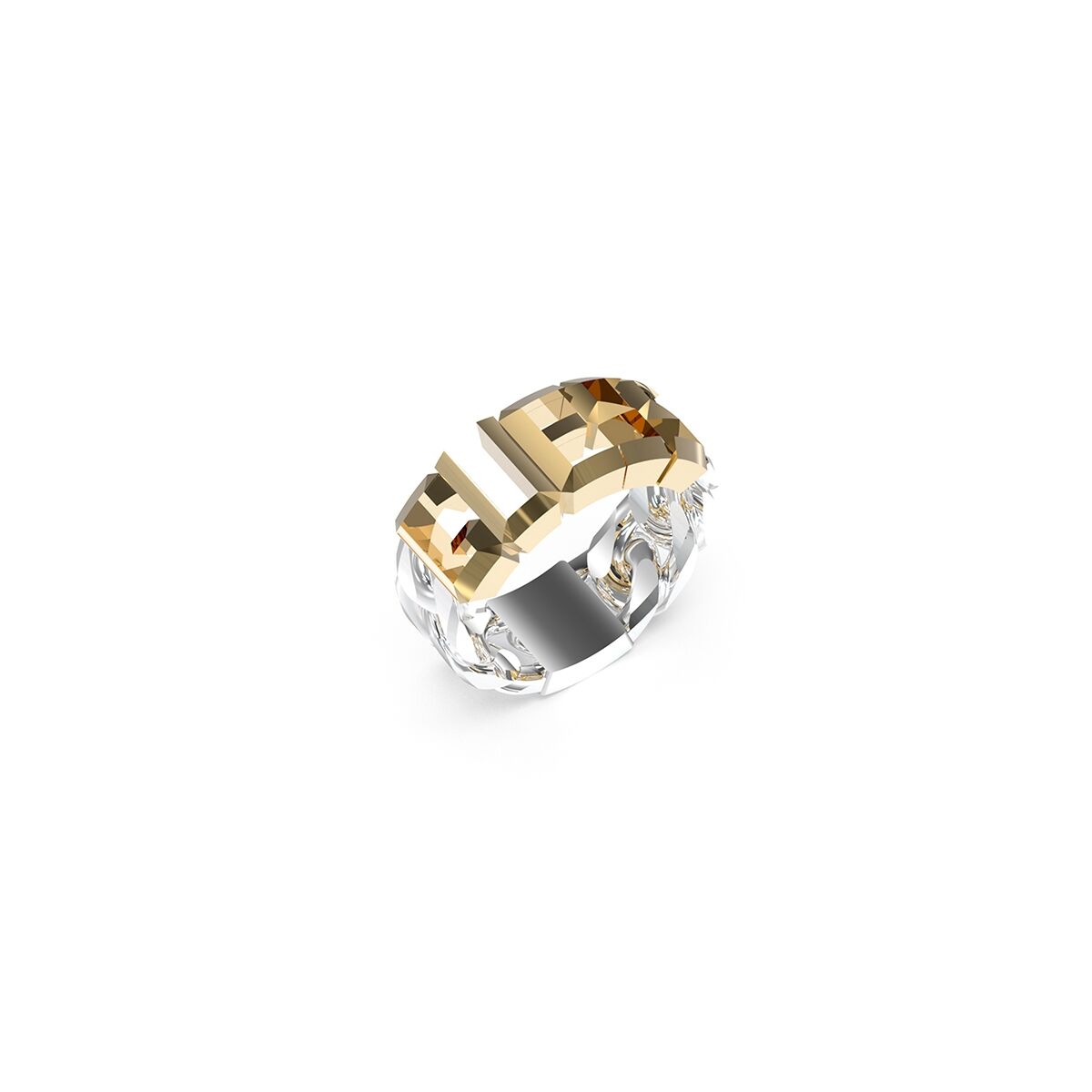 Γυναικεία Δαχτυλίδια Guess JUMR03206JWYGST62 22 Ασημί Χρυσό