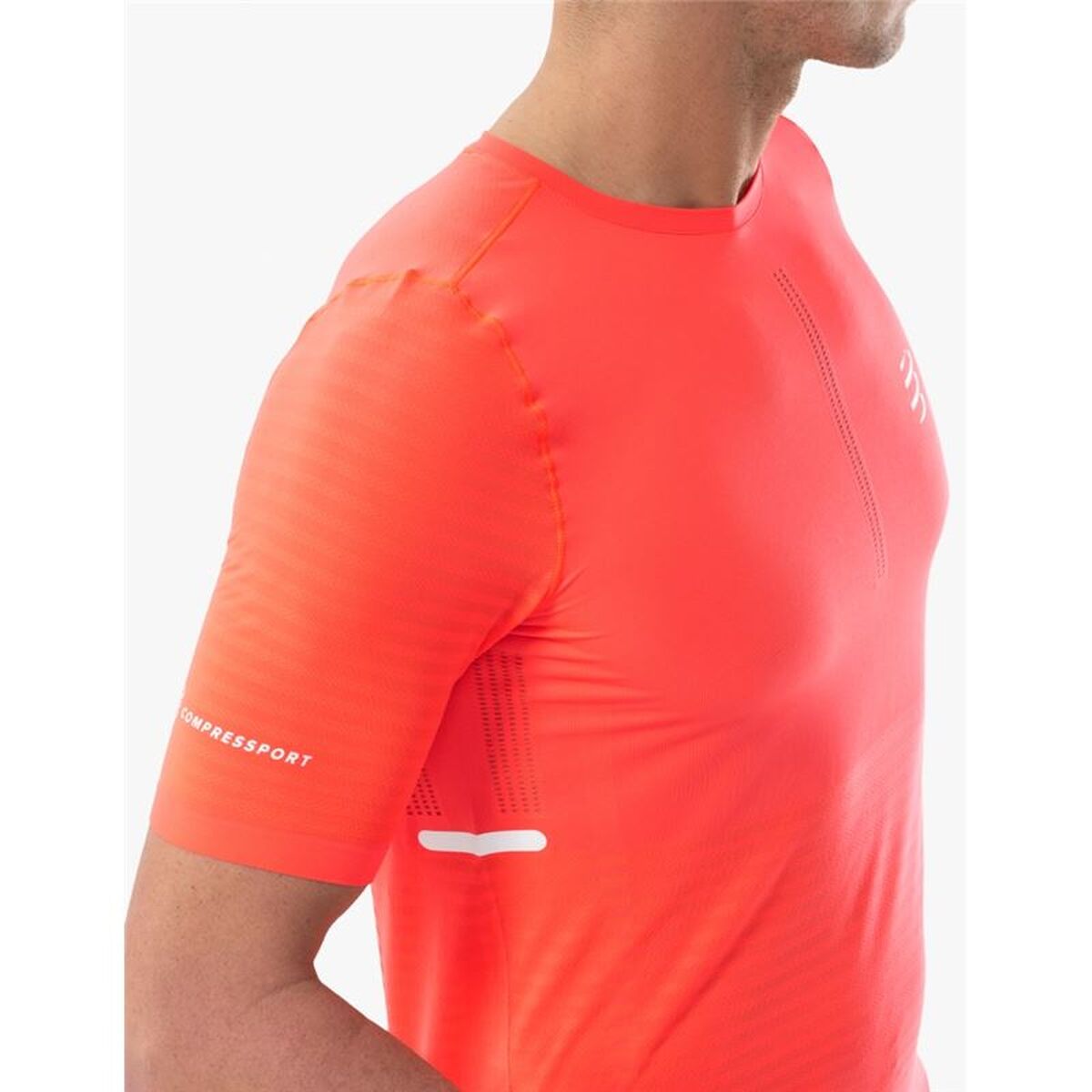 Ανδρική Μπλούζα με Κοντό Μανίκι Compressport Pro Racing Κόκκινο