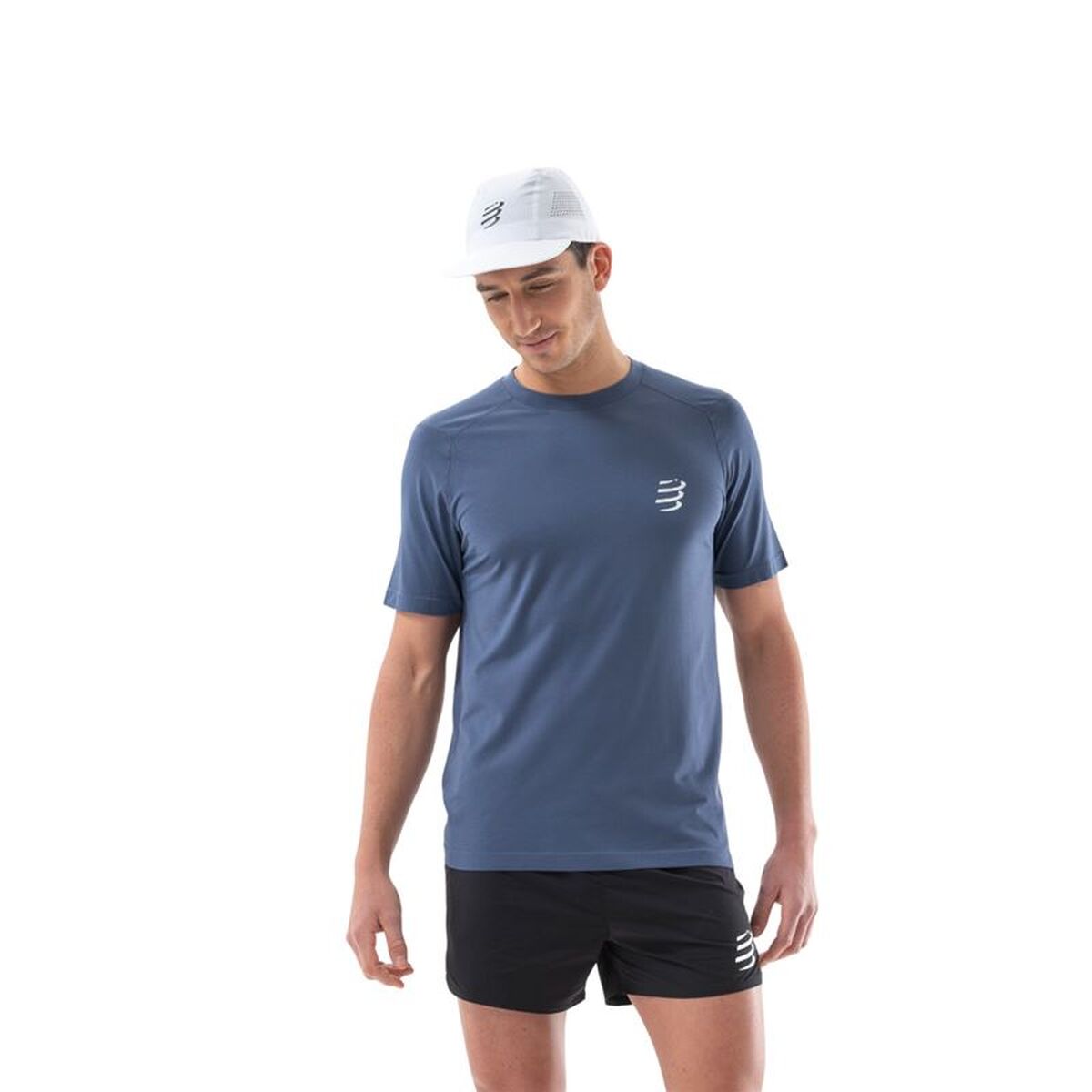 Ανδρική Μπλούζα με Κοντό Μανίκι Compressport Performance Μπλε