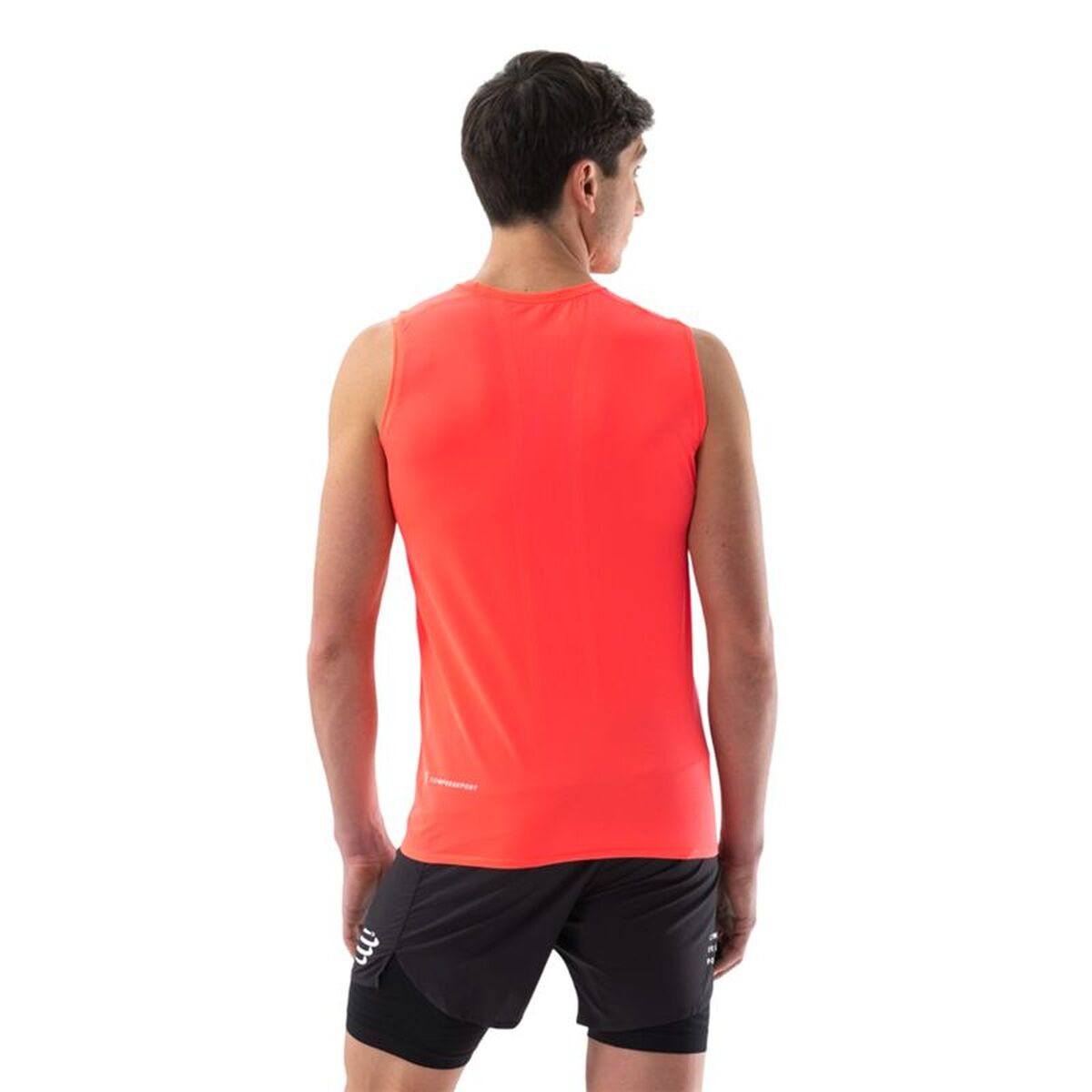 Αμάνικο Ανδρικό Μπλουζάκι Compressport Trail Racing Salmon