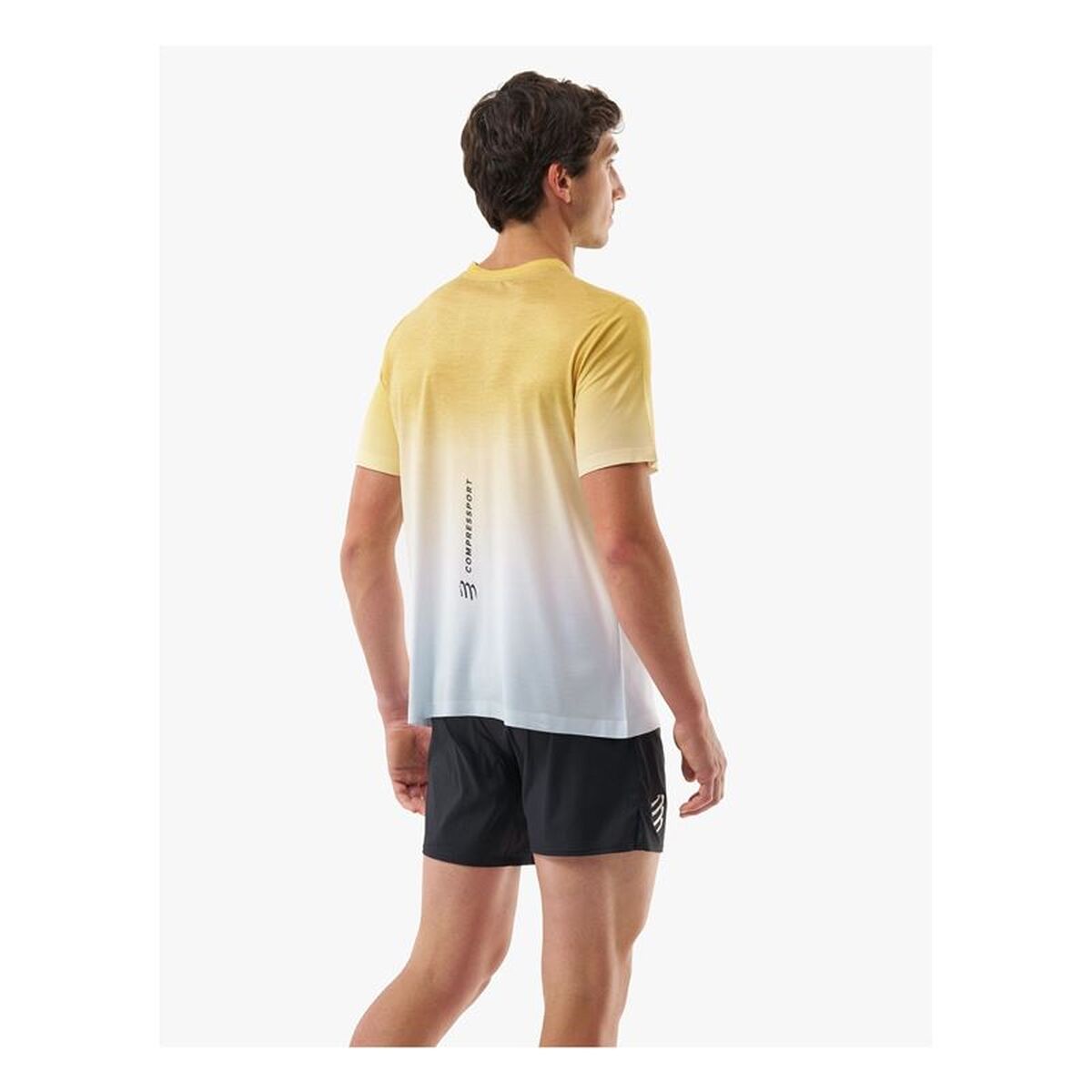 Ανδρική Μπλούζα με Κοντό Μανίκι Compressport Performance Κίτρινο