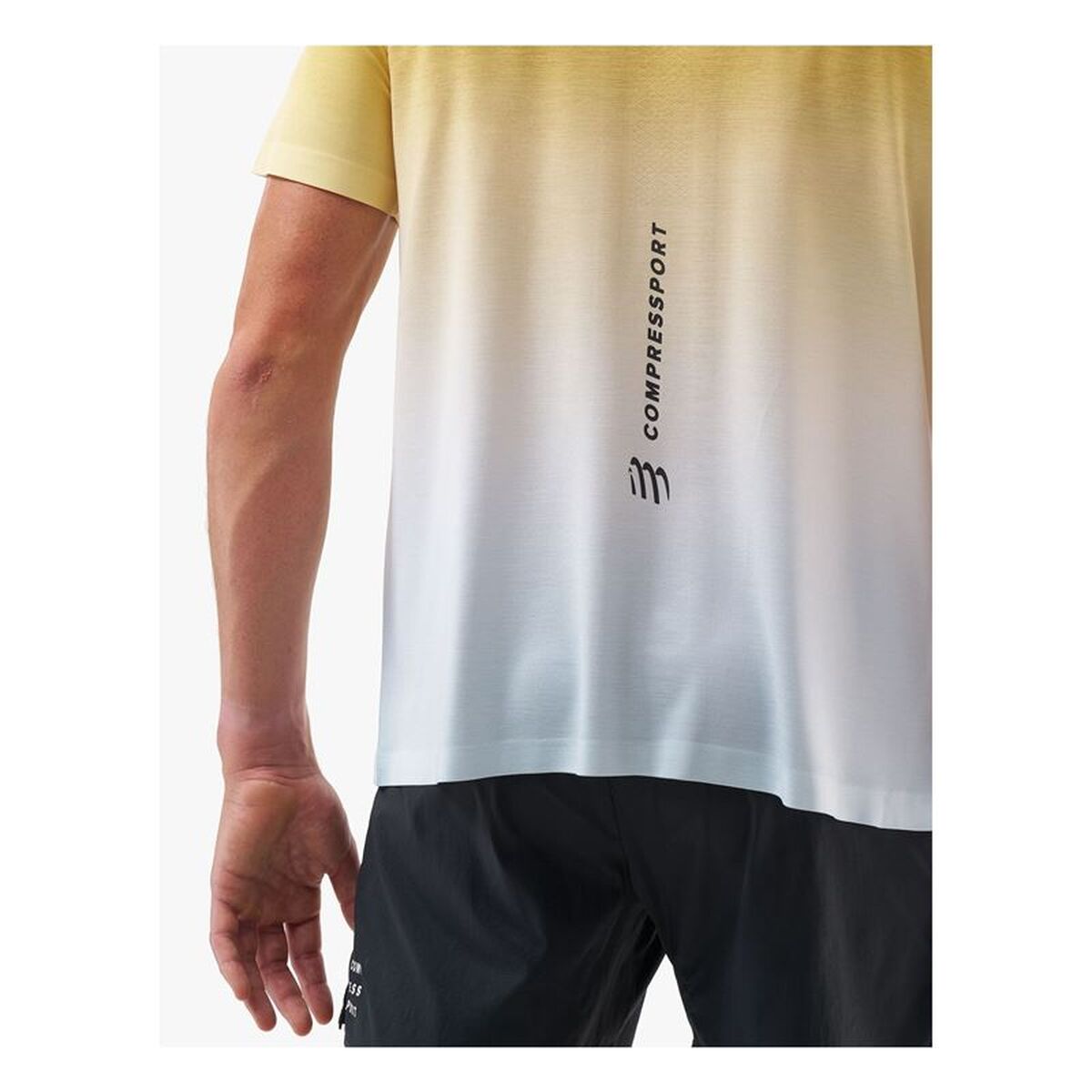 Ανδρική Μπλούζα με Κοντό Μανίκι Compressport Performance Κίτρινο