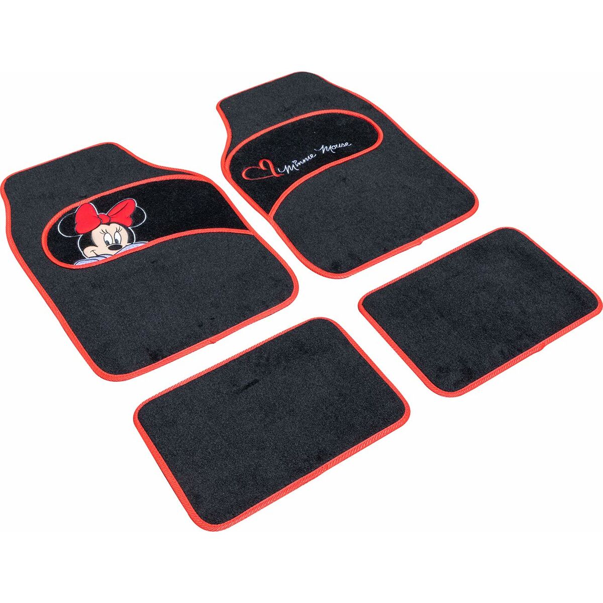 Σετ Χαλιών Αυτοκινήτου Minnie Mouse CZ10339 Μαύρο/Κόκκινο