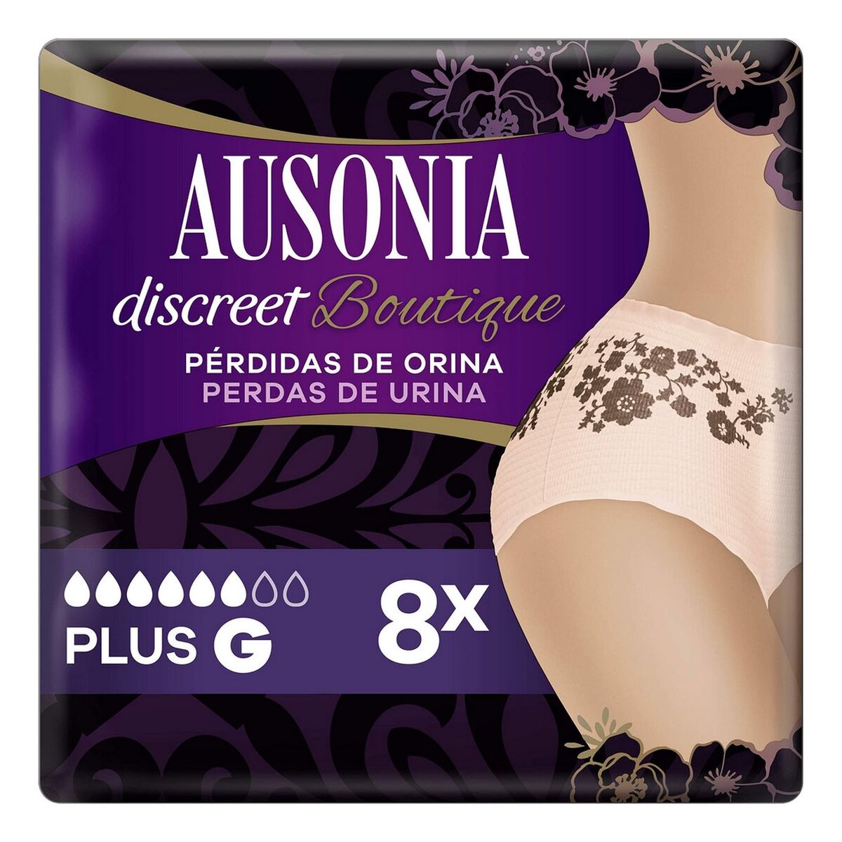 Σερβιέτες για την Ακράτεια Ausonia Discreet Boutique Μεγάλο (8 τεμ.)