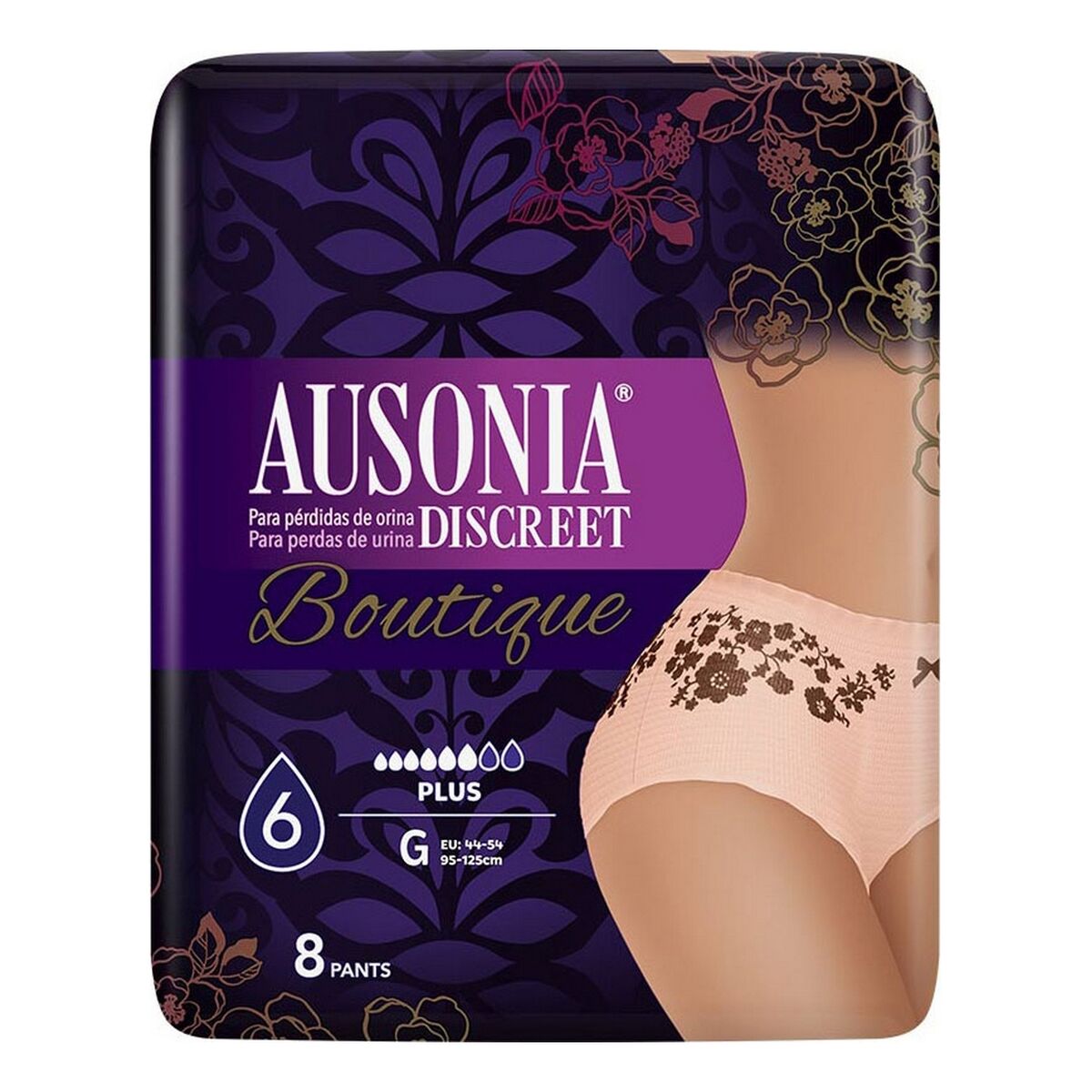 Σερβιέτες για την Ακράτεια Ausonia Discreet Boutique Μεγάλο (8 τεμ.)