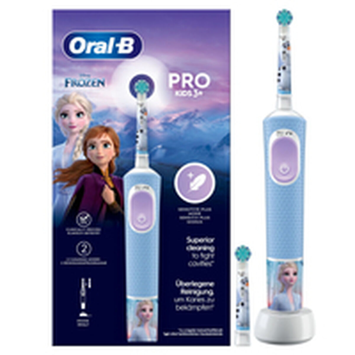 Ηλεκτρική οδοντόβουρτσα Oral-B Frozen Μαύρο Πολύχρωμο (2 Τεμάχια) (x2)