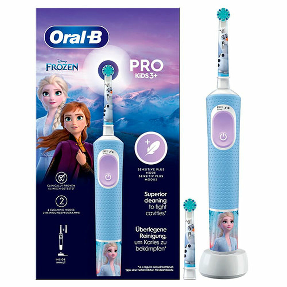 Ηλεκτρική οδοντόβουρτσα Oral-B Frozen Μαύρο Πολύχρωμο (2 Τεμάχια) (x2)