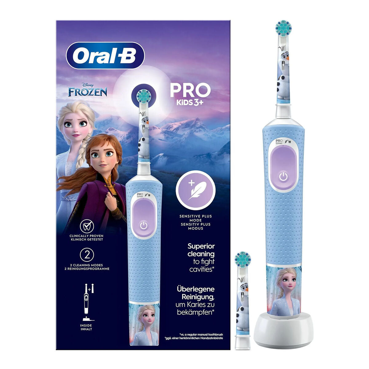 Ηλεκτρική οδοντόβουρτσα Oral-B Frozen Μαύρο Πολύχρωμο (2 Τεμάχια) (x2)
