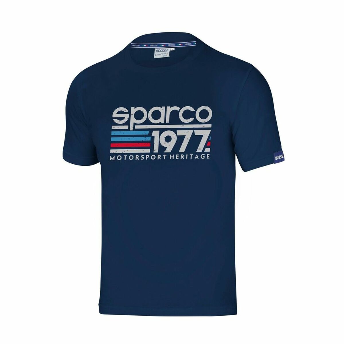Μπλούζα με Κοντό Μανίκι Sparco S01329BM2M Ναυτικό Μπλε