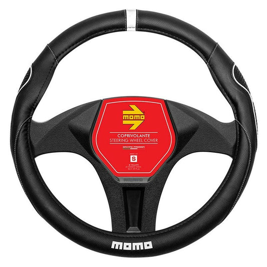 Καλύμμα Τιμονιού MOMO MOMLSWC014BWS Μαύρο/Λευκό Ø 36 cm