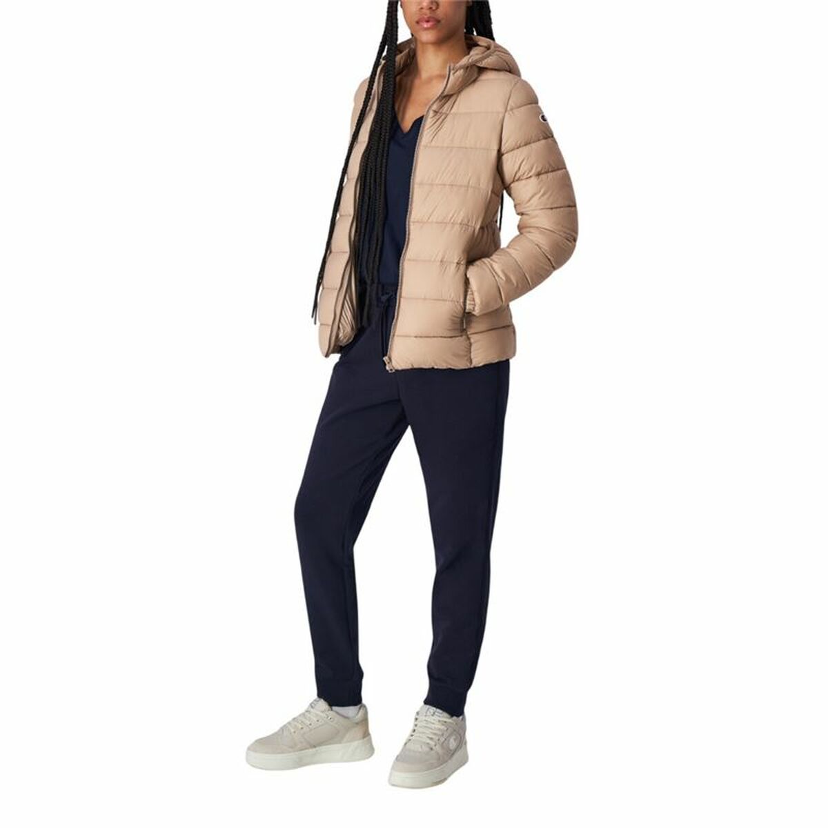 Γυναικείο Αθλητικό Μπουφάν Champion Hooded Μπεζ