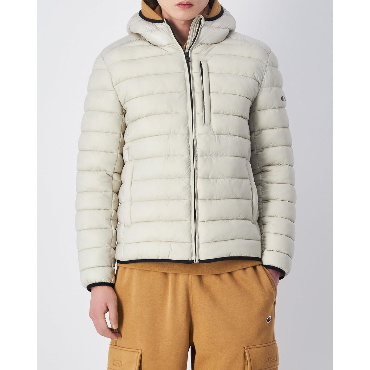 Ανδρικό Aθλητικό Mπουφάν Champion Hooded Μπεζ