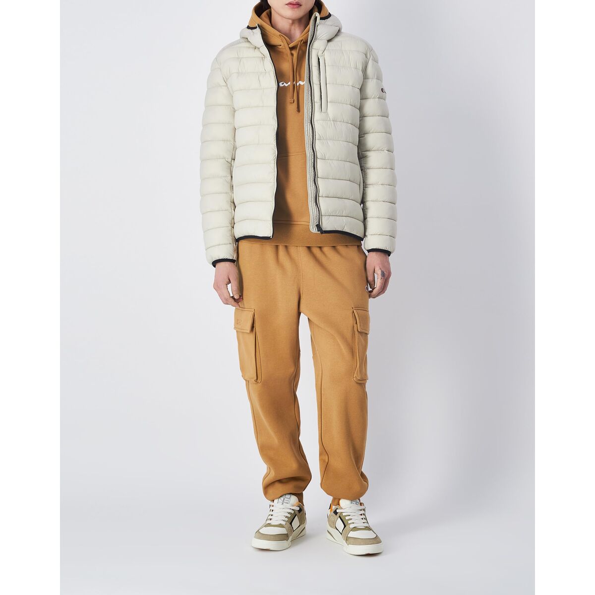 Ανδρικό Aθλητικό Mπουφάν Champion Hooded Μπεζ