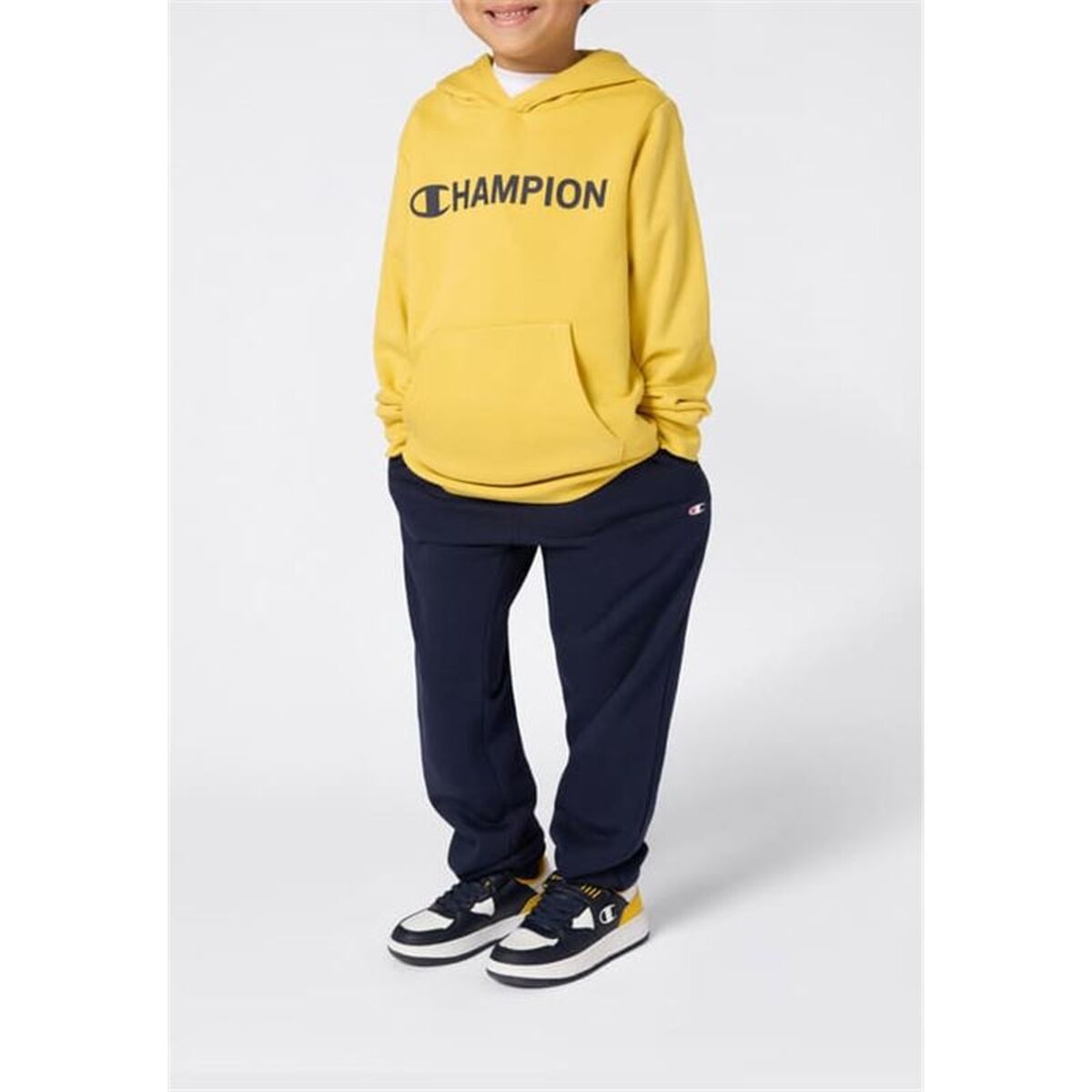Παιδικό Φούτερ με Κουκούλα Champion Graphic Shop Κίτρινο