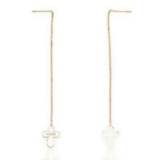 Γυναικεία Σκουλαρίκια Amen CROCE ROSE GOLD Αυθεντικό ασήμι 925