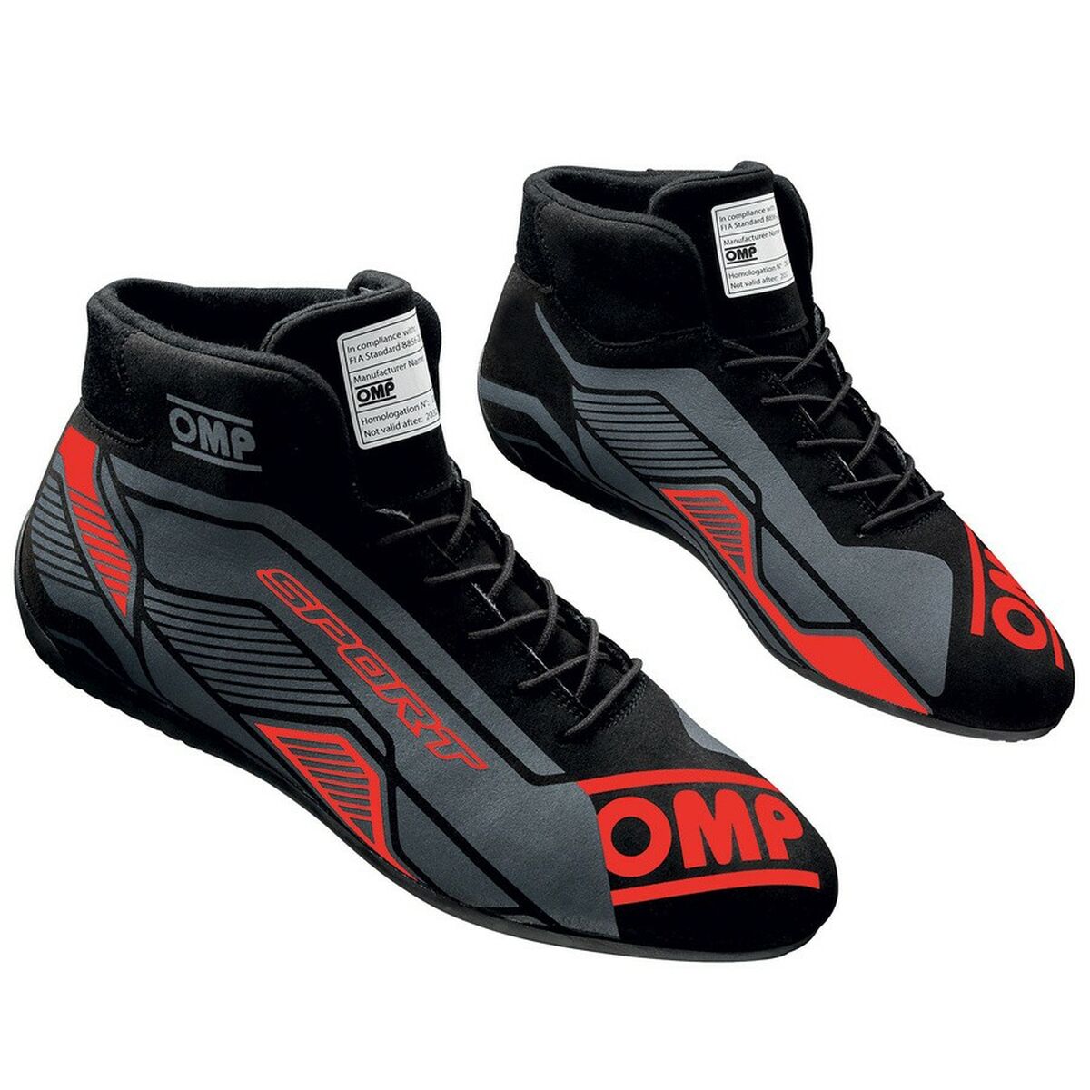 Μπότες Racing OMP SPORT Μαύρο/Κόκκινο 43