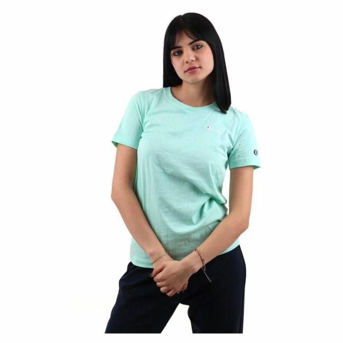Γυναικεία Μπλούζα με Κοντό Μανίκι Champion Crewneck