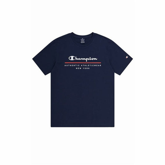 Kοντομάνικο Aθλητικό Mπλουζάκι Champion Crewneck  Μπλε