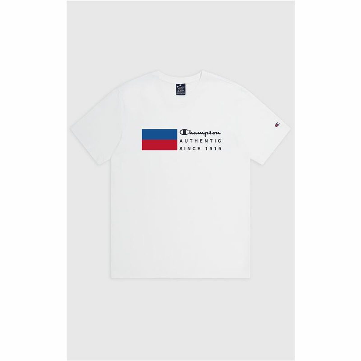 Ανδρική Μπλούζα με Κοντό Μανίκι Champion Crewneck Λευκό