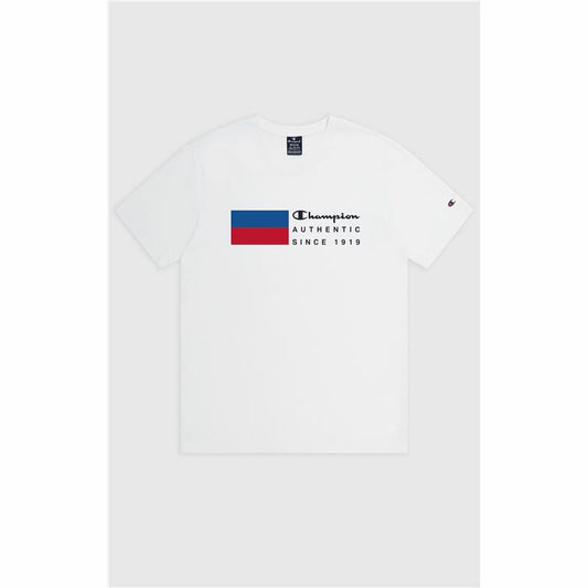 Ανδρική Μπλούζα με Κοντό Μανίκι Champion Crewneck Λευκό