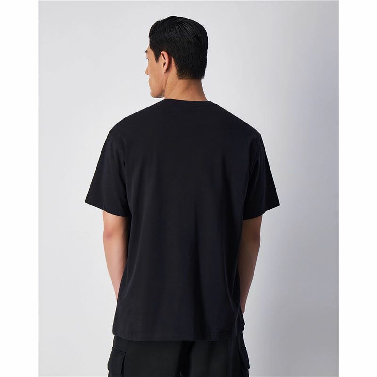Ανδρική Μπλούζα με Κοντό Μανίκι Champion Crewneck Μαύρο