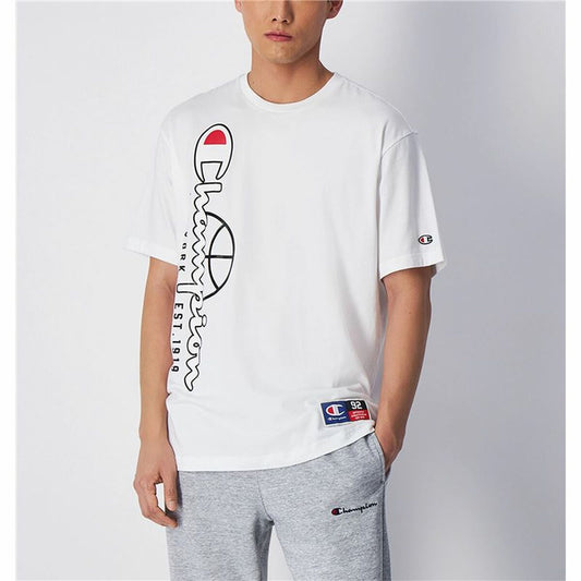 Kοντομάνικο Aθλητικό Mπλουζάκι Champion Crewneck  Λευκό