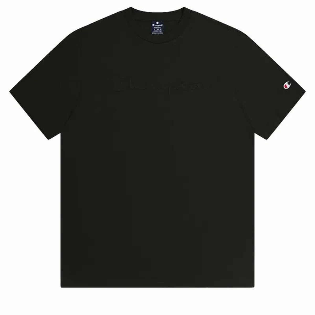 Ανδρική Μπλούζα με Κοντό Μανίκι Champion Crewneck Μαύρο
