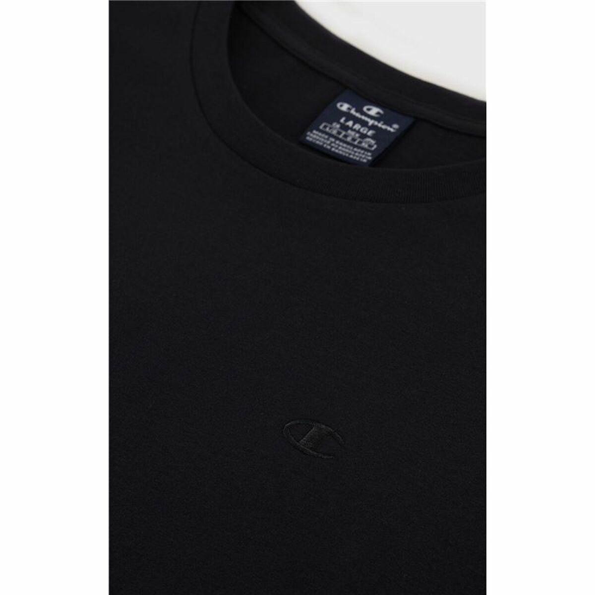 Ανδρική Μπλούζα με Κοντό Μανίκι Champion Crewneck Μαύρο
